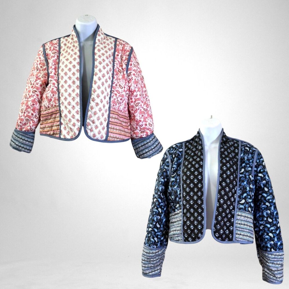 REVERSABLE Quilted Crop Jacket, NWOT! Size SMALL